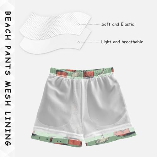 Pigsaly Boys' Swim Board Shorts Equipment Green Golf Boy's Swim Trunks Kids Swimwear 3T4