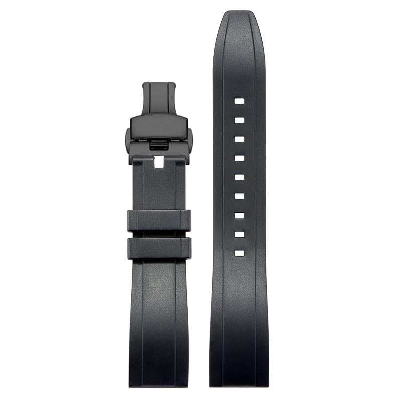 Bracelet de montre en caoutchouc homme 18mm Tissot Carson noir