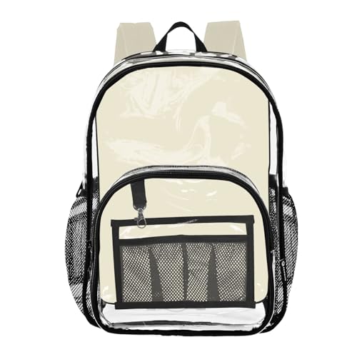 Kids Backpack Boys Girls Cornsilk Beige Travel Clear Bags for Women Large Plastic Approved Bag