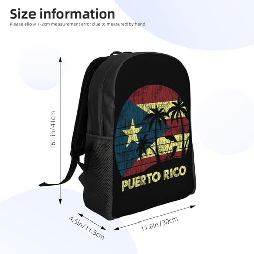 Puerto Rico Palm Trees Boricua Pride Backpack Simple Leisure Travel Backpack Outgoing Daypack 16 inch3