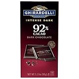 GHIRARDELLI Intense Dark Chocolate Bar, 92% Cacao, 3.17 Oz Bar