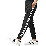 [ラフルーレ] M3 ジャージパンツ メンズ ストレッチ サイドライン ジャージ 下 UPF50+ UVカット RQ0907 S B4-黒×白2ライン(スリム)