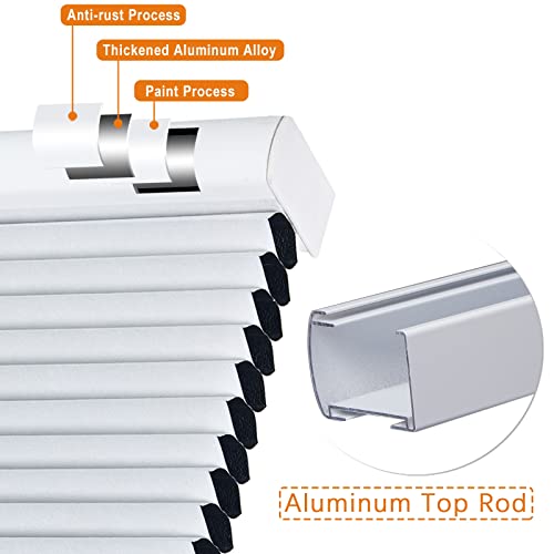 Persilux Custom Size 100% Blackout Cordless Cellular Shades & Blinds Honeycomb Blinds Bottom Up Waterproof Thermal Insulated Window Shades For Home, Windows And Kitchen White #TOP1