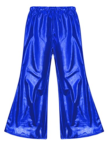 Kids Girls Boys Shiny Metallic Flared Pants Elastic Waistband Hip Hop Jazz Dance Pants Trousers Dancewear4