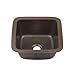 Sinkology P1U-1212BC Pollock Undermount Handmade Pure Solid 0-Hole Bar Prep Sink, 12", Aged Copper