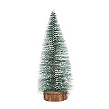 Decoración de Navidad, árbol de Navidad en miniatura con luces LED, mini árboles de sisal artificial, adornos de mesa de Navidad, 30 cm