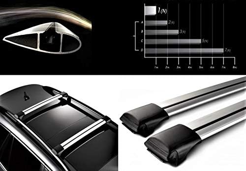 HippoBar Lockable & Aerodynamic Cross Bars Set For Jeep Liberty (KJ) 2002–2007 Silver Anodized
