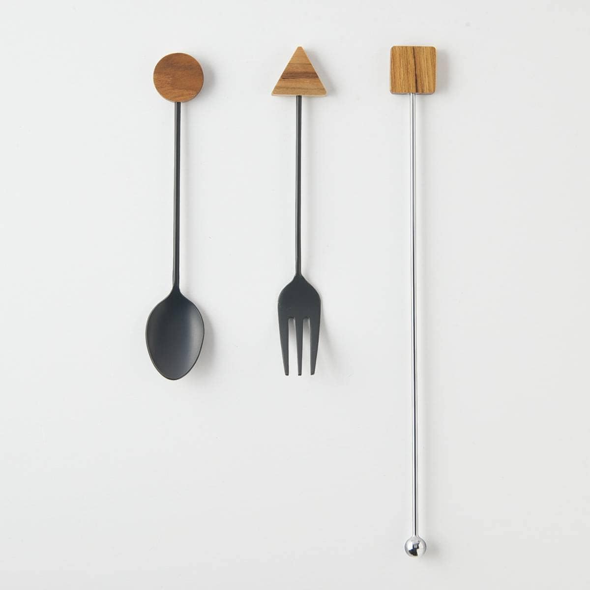 Takakuwa Metal Wood Cutlery Spoon Sankak Size: Approx. W12 410538