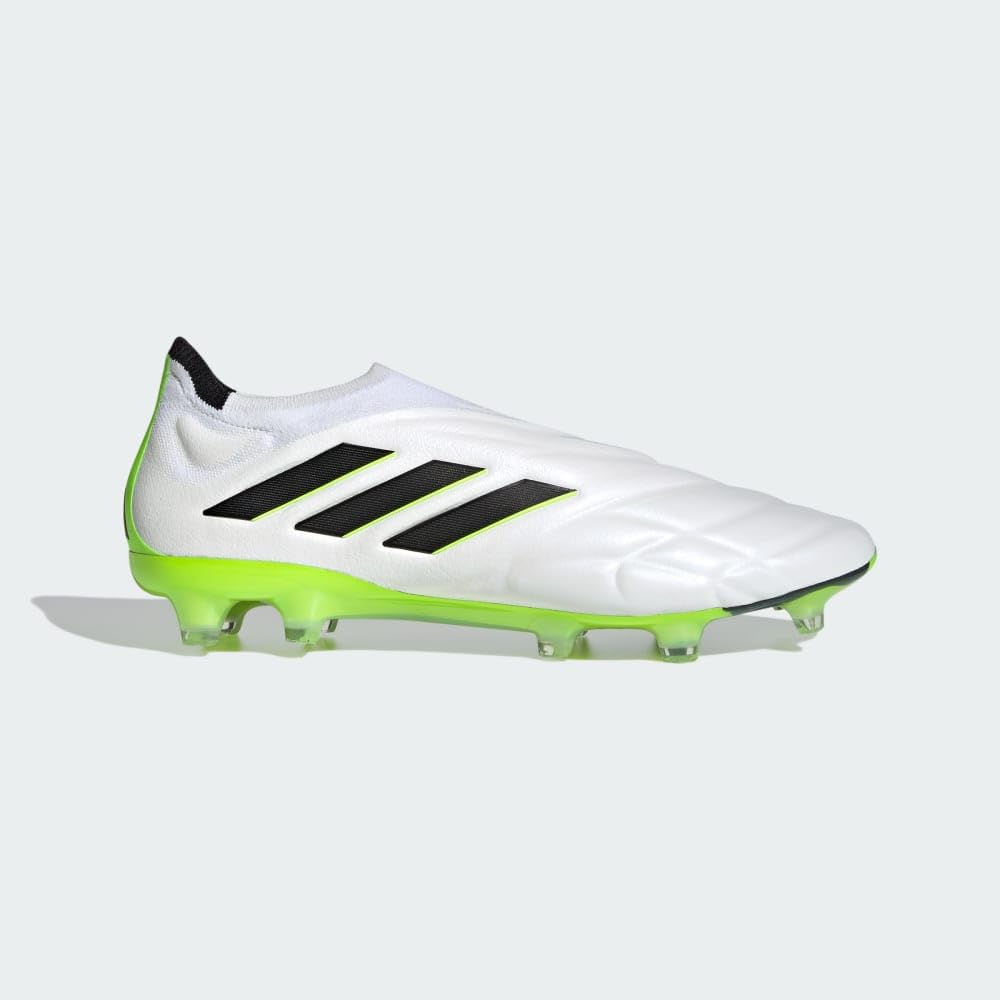 adidas Copa Pure+ FG Unisex Shoes Size 12.5, Color: Pure White/True Black/Lucid Lemon