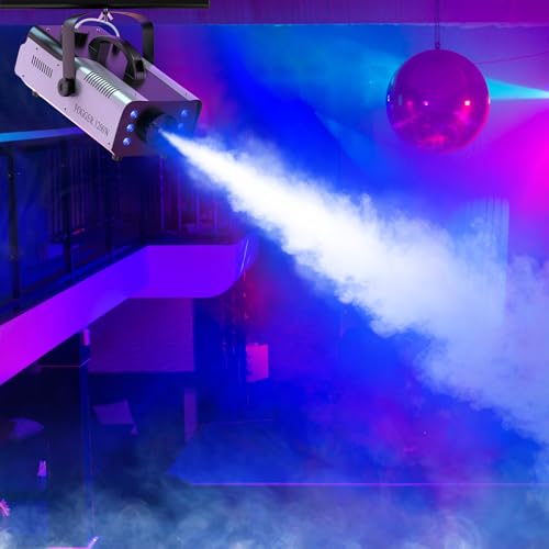 Image of 1200W Fog Machine Outdoor Indoor, 6000CFM Smoke Machine with LED Lights, Fog Machine Halloween with Wireless Remote & Auto, Fogger Machine for Wedding Party Stage Events，2 PACK