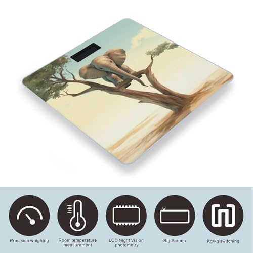 Báscula Digital de Baño con Diseño Elefante y Árbol miniatura 3