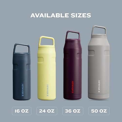 STANLEY IceFlow Cap and Carry Water Bottle 24 oz | Wide Mouth Twist Lid | Lightweight and Leakproof for Travel and Sports | Insulated Stainless Steel | BPA-Free | Polar image 7