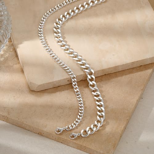 Image of Tewiky Chunky Ankle Bracelets for Women,Dainty Layered Waterproof Anklet for Women Adjustable Cuban Set Stackable Cute Summer Beach Jewelry Gift