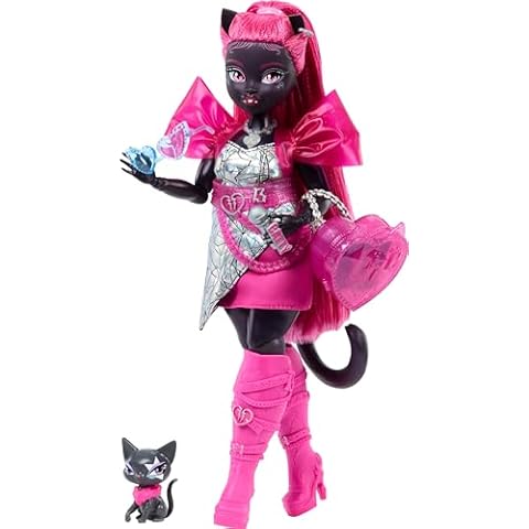 Monster High Catty Noir Doll, Werecat with Pet Cat Amulette & Accessories Like Backpack, Music Book, Microphone & More Cover