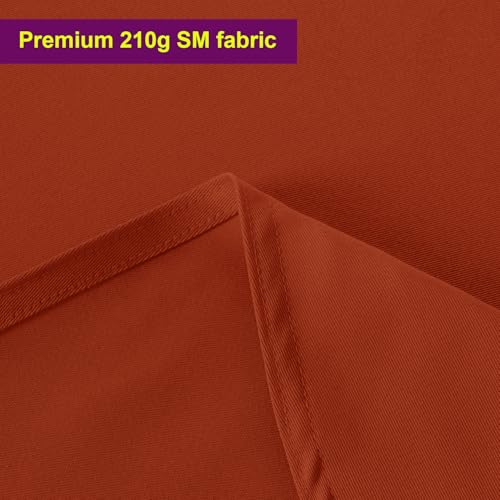 Image of Obstal Rust Rectangle Table Cloth, 52 x 70 Inch | Heavy Duty Water Resistance Polyester Tablecloth, Decorative Fabric Table Cover for Outdoor and Indoor Use