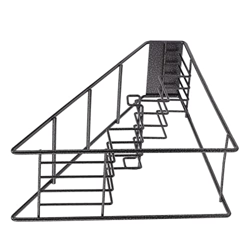 Soporte para 4 botellas de vino en escalera metálico miniatura 6