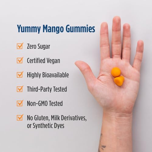 Nordic Naturals Zero Sugar Curcumin Gummies, Mango - 60 Gummies - 200 mg Optimized Curcumin Extract - Great Taste - Antioxidant Support, Healthy Metabolic Balance - Non-GMO, Vegan - 30 Servings - image 4