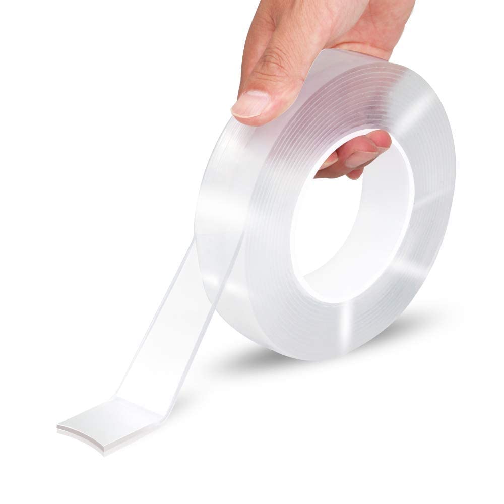 DOZERA Waterproof Double Sided Adhesive Silicon Tape, Transparent Adhesive Heavy Duty, Heat Resistant,Multi-Functional, Removable, Washable, Sticky,No Trace,Anti-Slip Gel,Nano,Tape 3 M