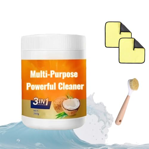 Multi Purpose Powerful Cleaner for kitchen, 3 In 1 Stainless Coconut Oil Cleaning Paste, Kitchen Duty Degreaser for Faucets, Til