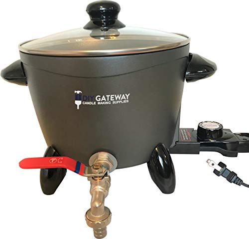 DIY Gateway Wax Melter for Candle Making, Large Electric 10 LB Wax Melting Pot Machine with Quick-Pour Spout & Free Ebook