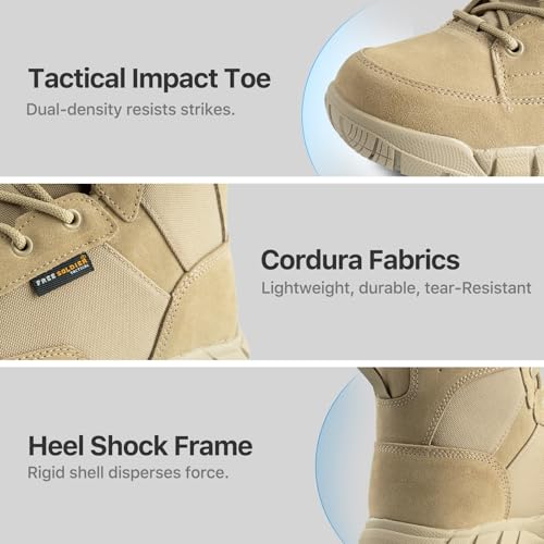 free soldier waterproof hiking work boots men39s tactical boots 6 inches lightweight military boots breathable desert boots