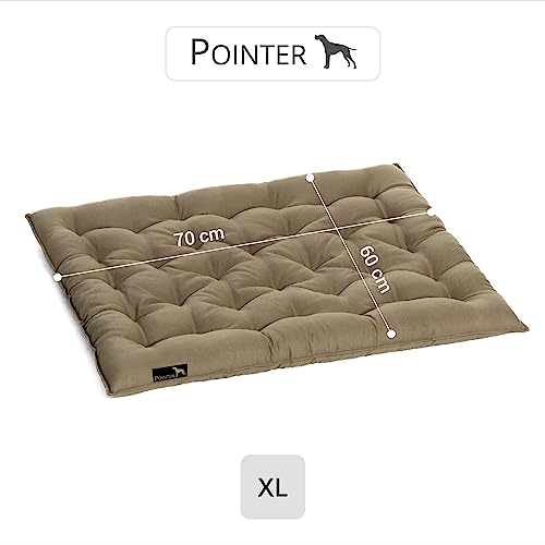 Pointer | Urban Hundekissen Mittelgroße Hunde, 70x60 cm - Orthopädisches Hundebett Waschbar bis 95°C, Geruchsfrei, Robust, Indoor & Outdoor, Made in Germany (XL - 70x60 cm, Goldbraun)