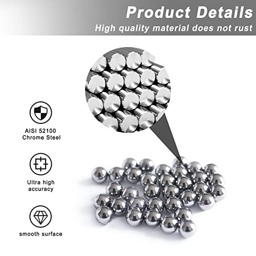 Image of 25 Pieces 1 /2 inch(0.5'') Steel Bearing Balls Precision Bearing Steel Ball Assortment Kit(13mm)