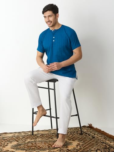 Image of Rajubhai Hargovindas Mens Casual Cotton Straight Kurta