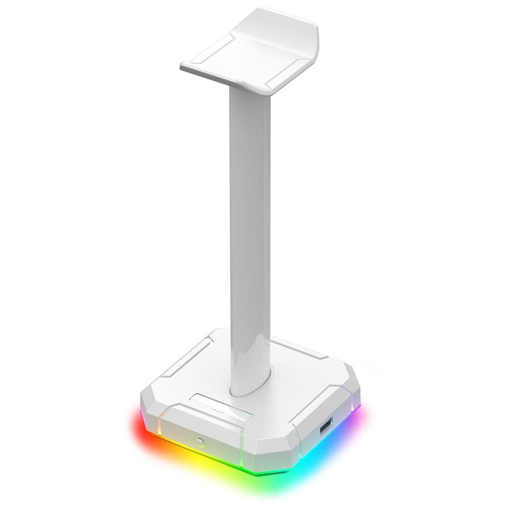 Redragon Scepter Pro White - Supporto per cuffie con USB RED-HA300-WHUB