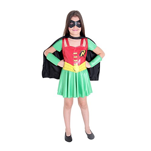 Fantasia Robin Feminina Infantil Sulamericana Fantasias M 6/8 Anos