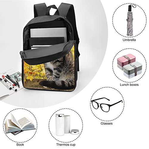 Sac d'école de mode 17 pouces avec finitions soignées imprimé chat - 6
