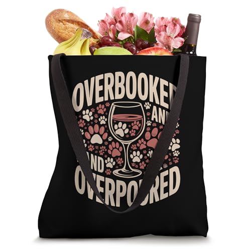 Bolso Tote para Vino Overbooked And Overpoured miniatura 4