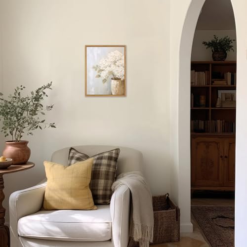 Hortensias blancs KBKBART pour raviver un mur vide de chambre ou salon