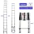 Aluminum Telescoping Portable Extension Ladder - 12.5FT Anti-Slip, Multi-Purpose Lightweight Folding Ladder for Home, Outdoor & Attic - 330lb Capacity