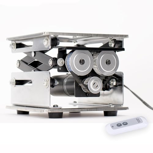 MiBoce Small Electric Lifting Platform, Stainless Steel Lifting Platform, with Remote Control, Load Capacity 10Kg, Lifting Range 100-290/100-307mm, for School Laboratories, Industrial Production