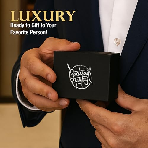 Old Fashioned Cocktail Cuff Links - Enamel & Silver Plated | Novelty Bar Accessory for Bartenders & Cocktail Lovers4