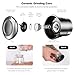 Bonris Stainless Steel Salt and Pepper Grinder Set of 2 - Round Design, Manual Operation, 5-Grade Adjustable Ceramic Coarseness for All Spices