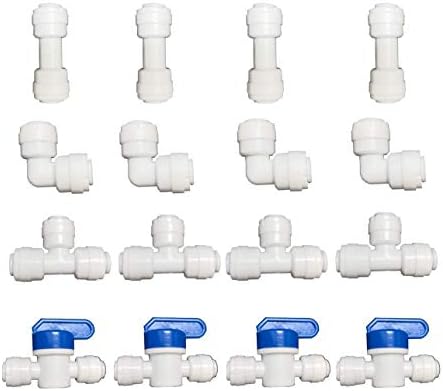 YZM 1/4" OD Quick Connect Push In to Connect Water Tube Fitting (1/4" quick connector)