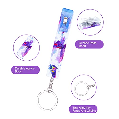 Image of 3PCS Credit Card Puller, Cute Debit Bank Card Grabber for Long Nails ATM Keychain Women with Plastic Clip
