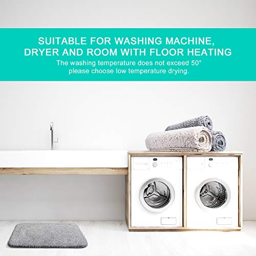 LIBWYS Badematte Rutschfester Badeteppich 2er Set - Flauschige Badematte und Badvorleger für Dusche, Badewanne und… – Bild 7