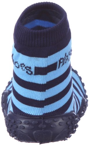 Striped Rubber Aqua Swim/Beach Pool Socks (4.5 M US Toddler, Navy/Blue)3
