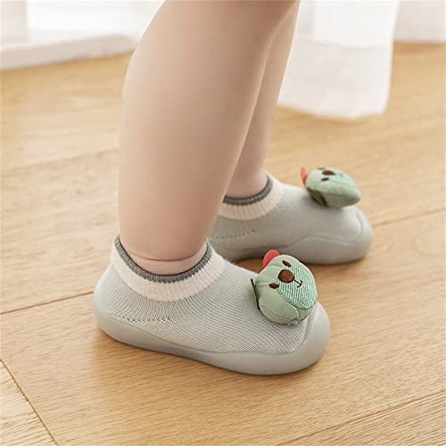 Baby Toddler Sock Toddler Kids Infant Newborn Baby Boys Girls Shoes First Walkers Cute Cartoon Animals Antislip Shoes (Green, 12-18 Months)3