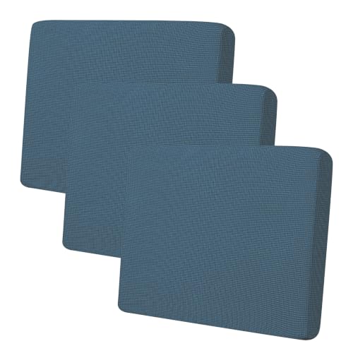 Image of Easy-Going Stretch Individual Oversized Couch Cushion Cover Sofa Seat Furniture Protector Sofa slipcover Soft Flexibility with Elastic Bottom(3 Cushion XL Sofa, Bluestone)