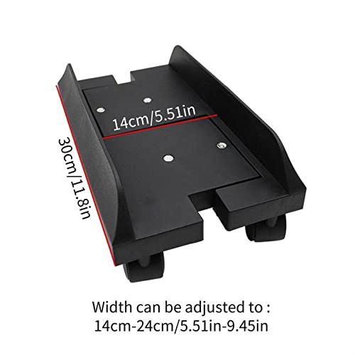 Soporte para CPU, soporte móvil para torre de PC con ruedas giratorias de 360°, soporte para chasis de computadora de escritorio miniatura 2