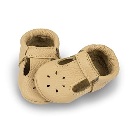 Littlebeemocs Mocassim para bebês com alça em T (couro italiano) para meninos e meninas | bebês, crianças pequenas, Seaside, 4 Infant