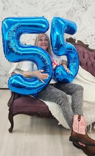 Image of 5 Balloon Numbers Birthday Decorations, 40In Dark Blue Balloons for Party | Eye-catching Appearance, Perfect Decorative Centerpieces, Convenient Self-sealing Structure, Widely for Various Occasions