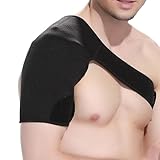 肩サポーター腱板断裂 肩 サポーター スポーツ 肩ベルト をしっかり肩関節 肩の保護安定 脱臼防止簡単装着 男女兼用 ブラック (右肩用)