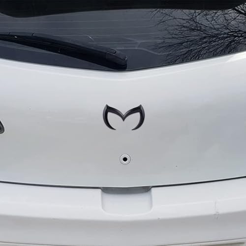 Image of SuPoo for Mazda Black Sporty Metal Evil 'M' Rear Trunk Badge Decal Emblem Glossy 3 5 6