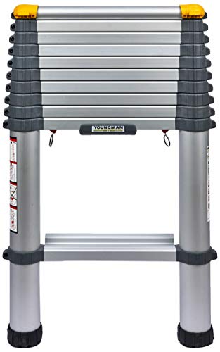 Youngmans 301133-3.3 m / 10.8 ft escalera telescópica de aluminio - plata