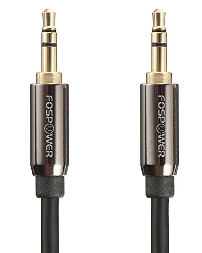 FosPower (10 pies/3m) Cable de audio estéreo   estéreo de 3,5 mm Jack de audio jack cable   24K chapado en oro   macho a macho estéreo Aux Cable para Apple iPhone, iPod, iPad, Samsung, LG, HTC, Motorola, Sony Android Smartphones y tabl